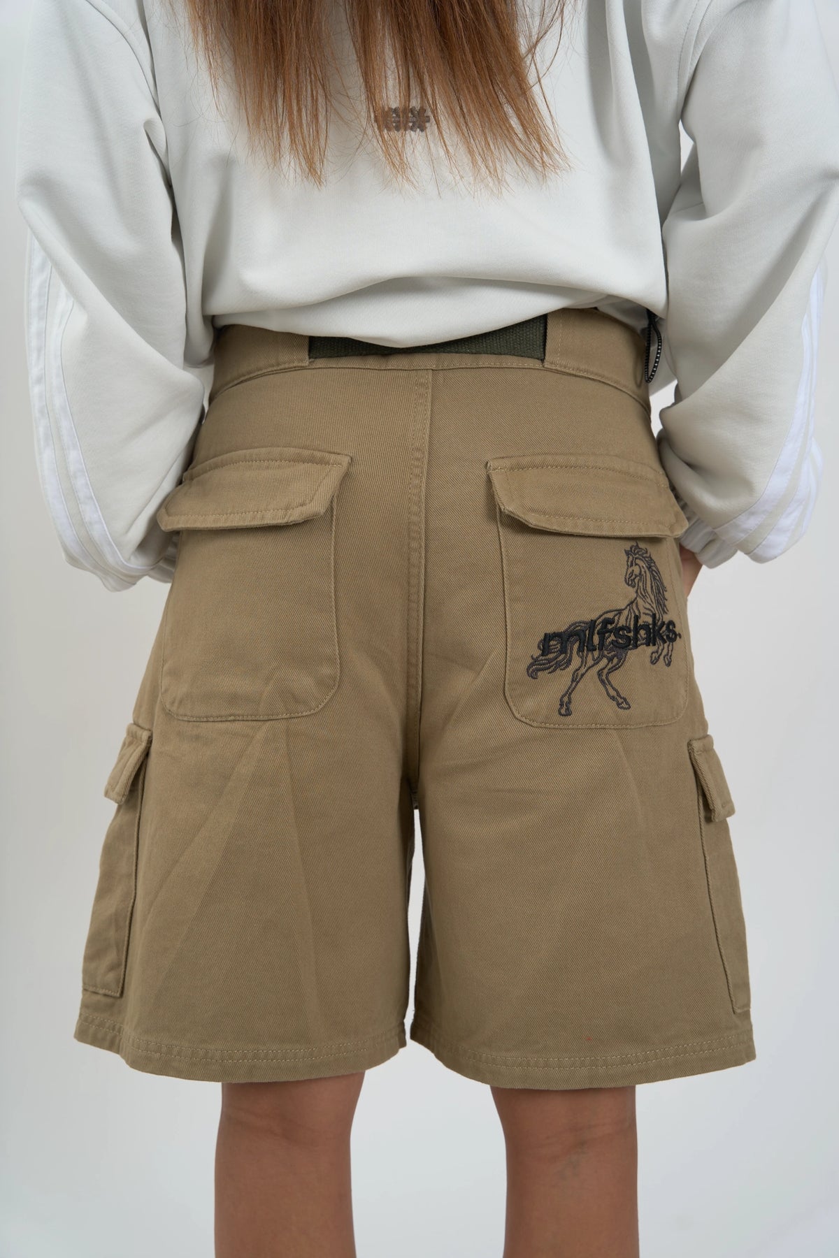 OLIVE CARGO SHORTS